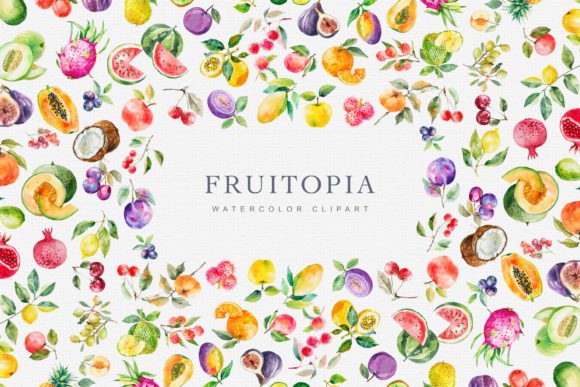 Download Watercolor Fruit Clipart Collection - Collection Collection