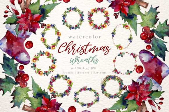 Download Christmas Collection Watercolor Set - Collection Collection