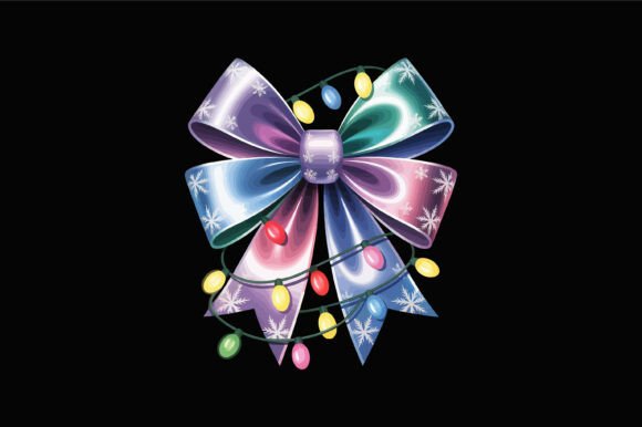 Download Christmas Bow with Lights - Premium Resources