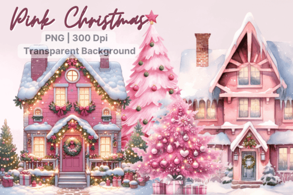 Download Pink Christmas Collection Clipart PNG - Collection Collection