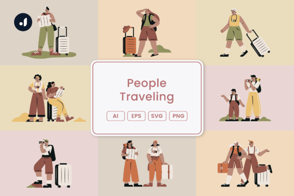 Download People Traveling Illustration - Traveling Collection