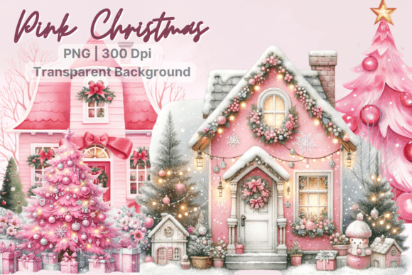 Download Pink Christmas Collection Clipart PNG - Collection Collection
